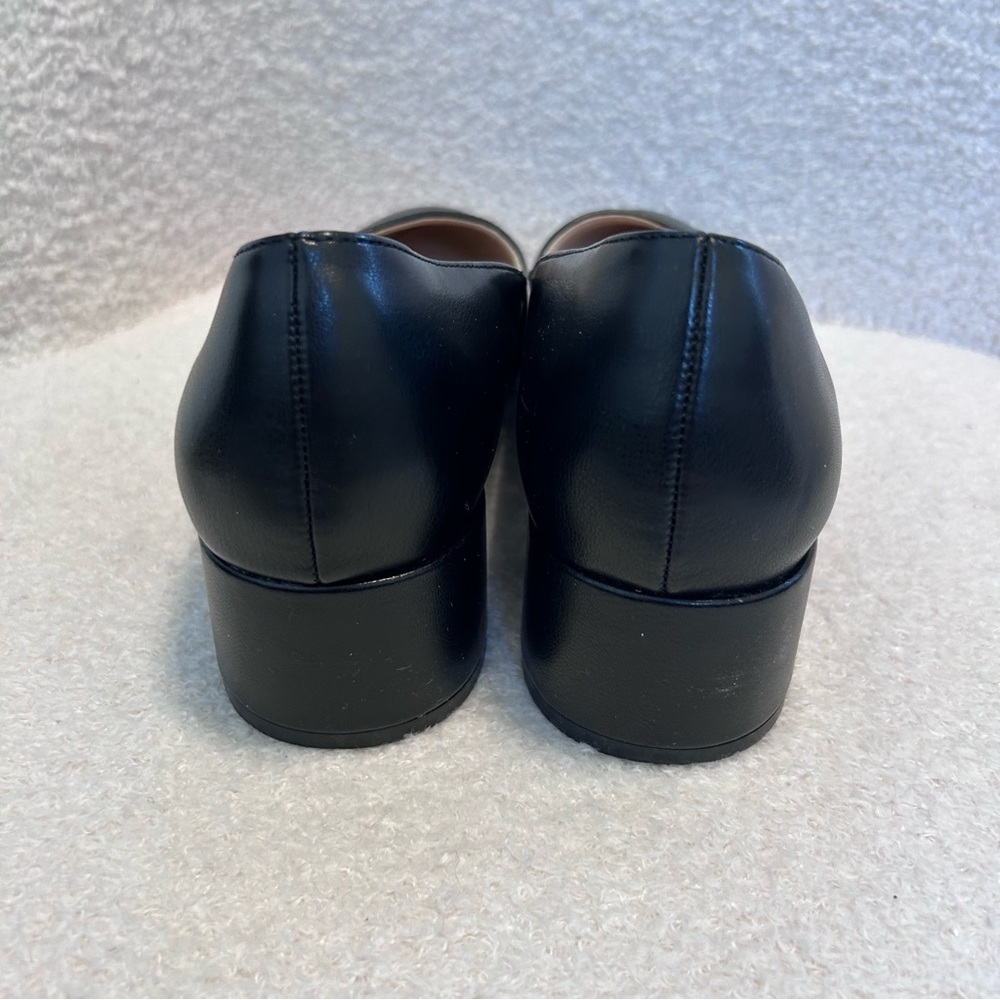 Journee Saarri Black Block Heel Pumps Slip On Shoes size 9 - Picture 2 of 6